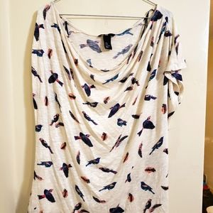 Brand new!! New H&M soft & stretchy vibrant cowl neck top sz medium